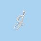 Silver Initial Pendant - J