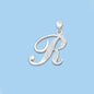Silver Initial Pendant - R