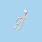 Silver Initial Pendant - T