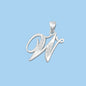 Silver Initial Pendant - W