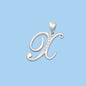 Silver Initial Pendant - X