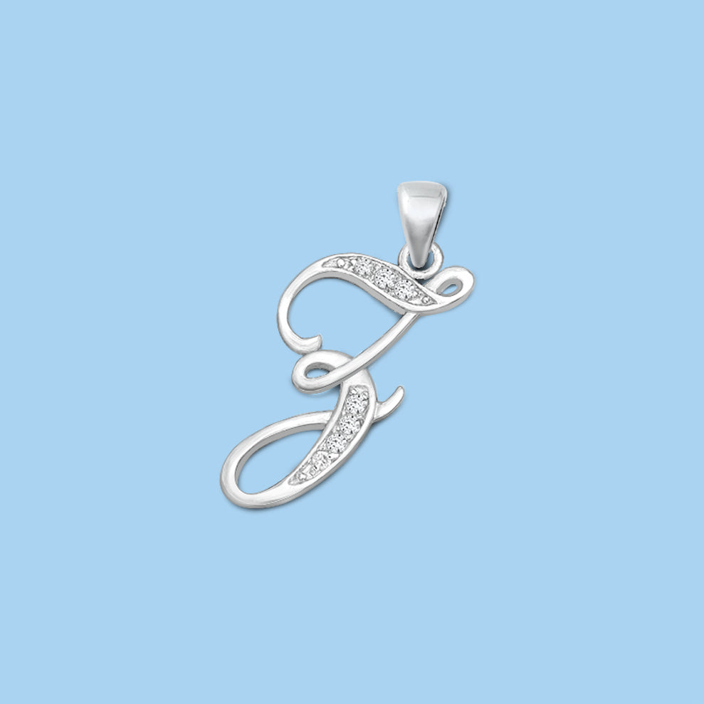 Silver Initial Pendant - Z