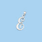 Silver Initial Pendant - E