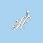 Silver Initial Pendant - H