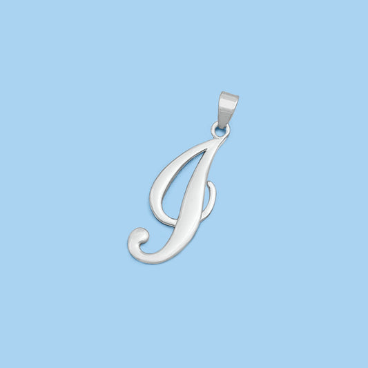 Silver Initial Pendant - I