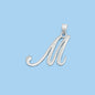 Silver Initial Pendant - M