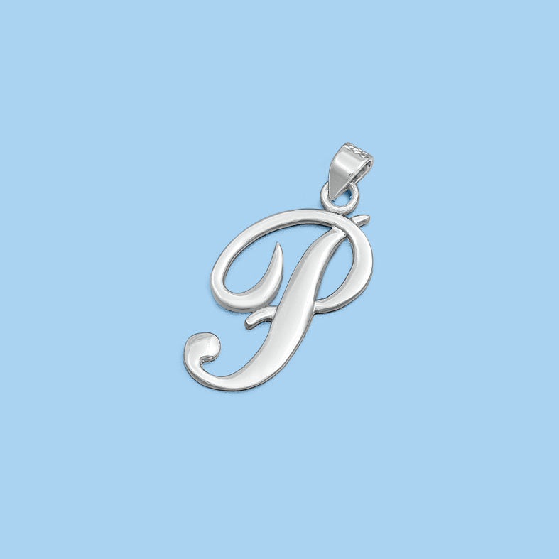 Silver Initial Pendant - P