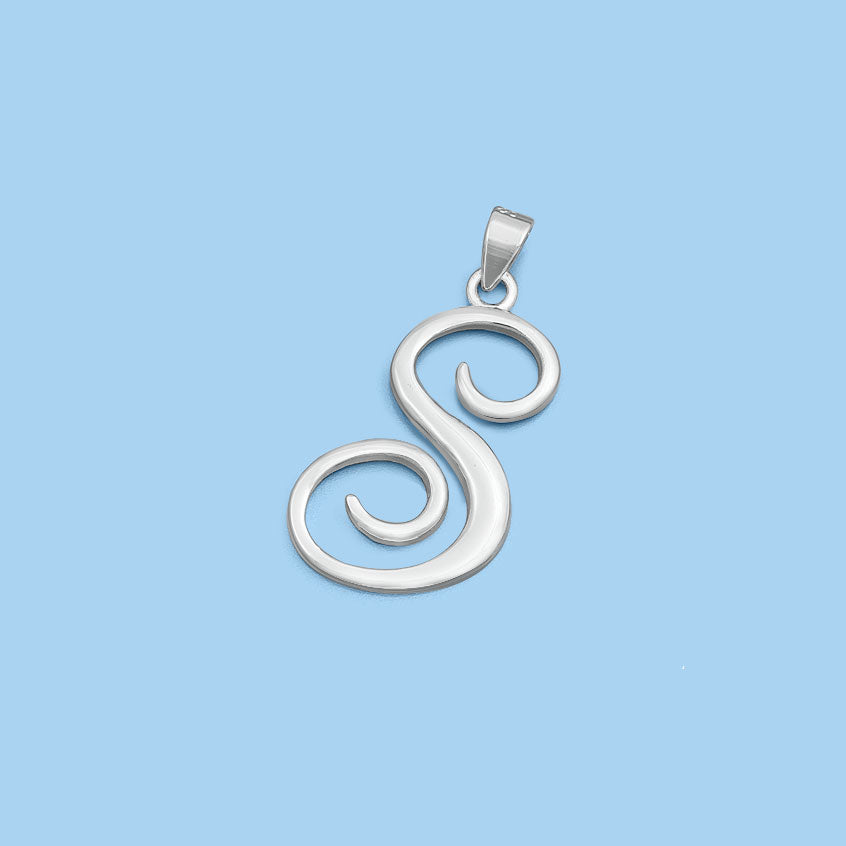 Silver Initial Pendant - S