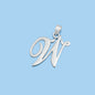 Silver Initial Pendant - W