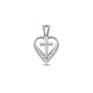 Silver Pendant - Heart and Cross