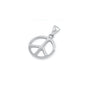 Silver Pendant - Peace Sign