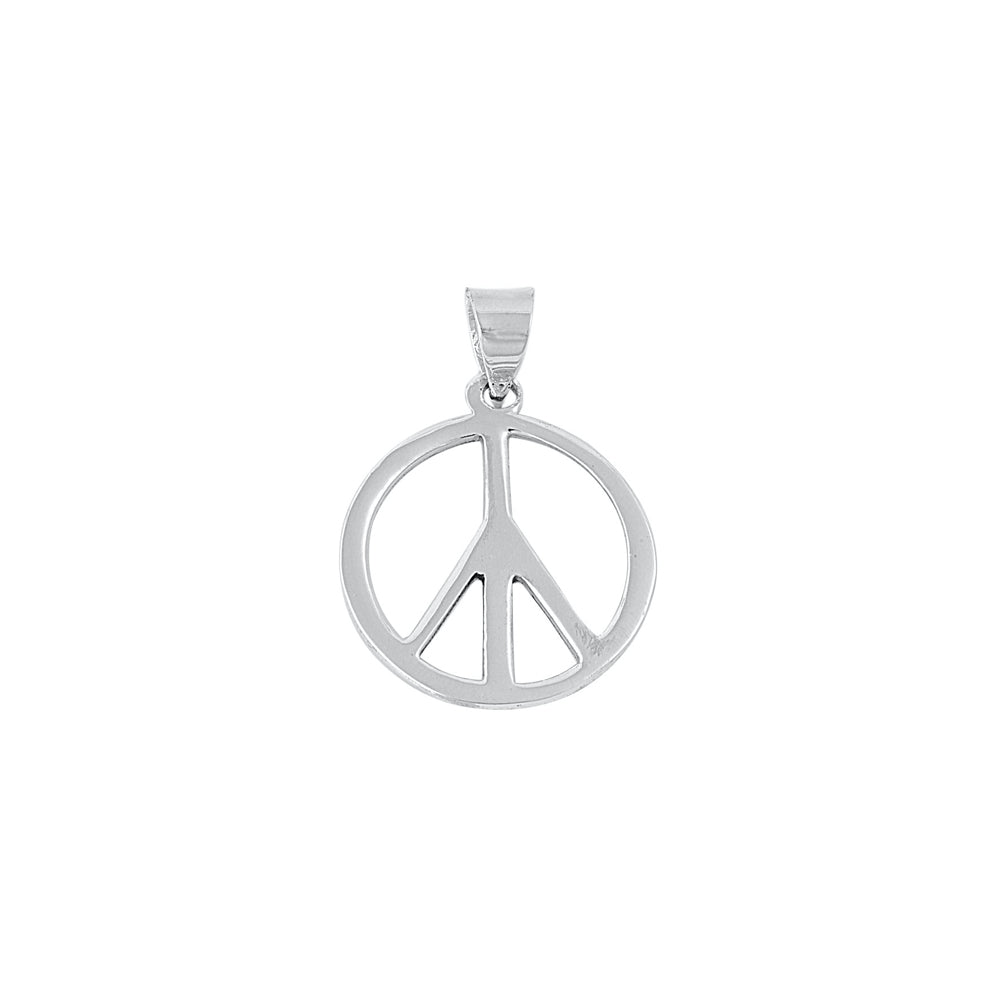 Silver Pendant - Peace Sign