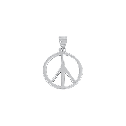 Silver Pendant - Peace Sign