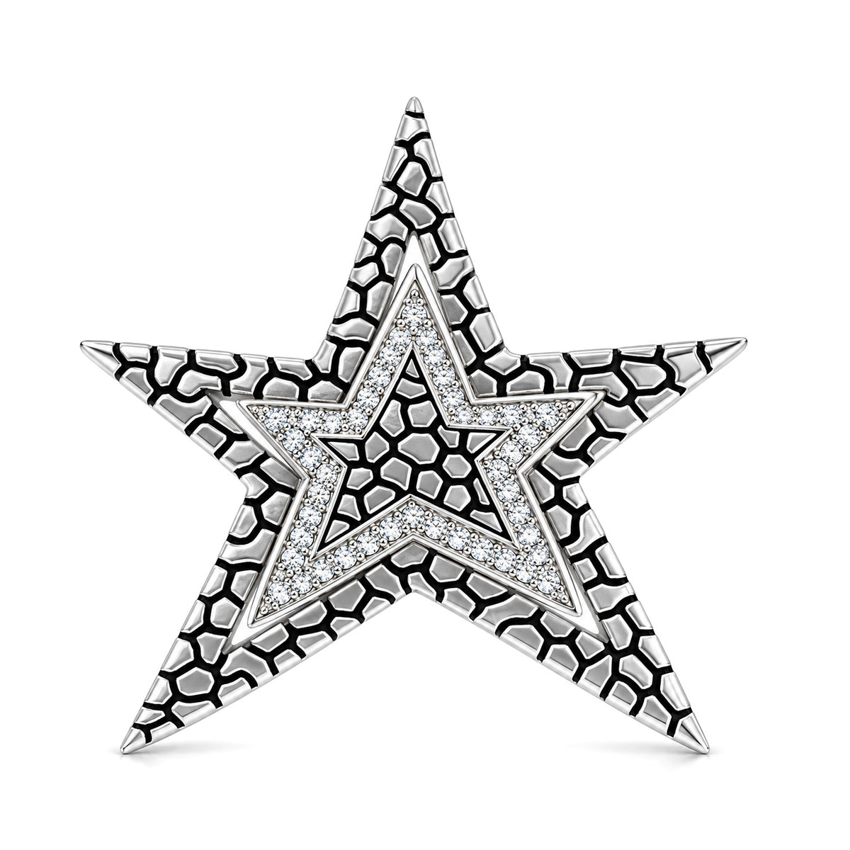 Silver CZ Stae Pendant