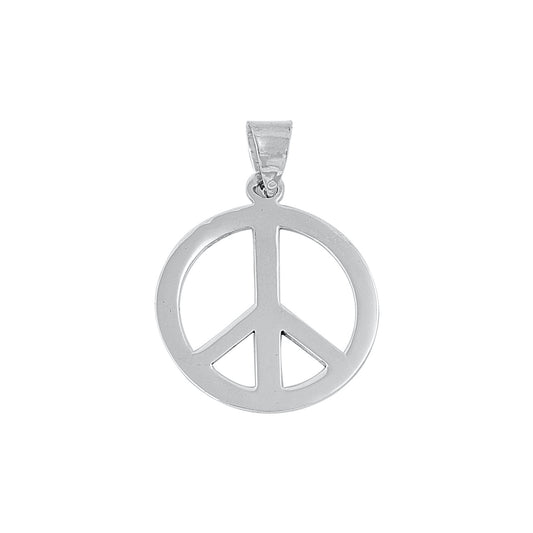 Silver Pendant - Peace Sign