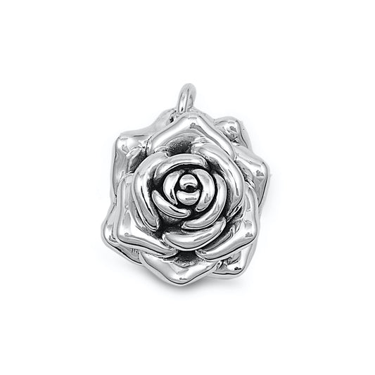 Silver Pendant - Rose