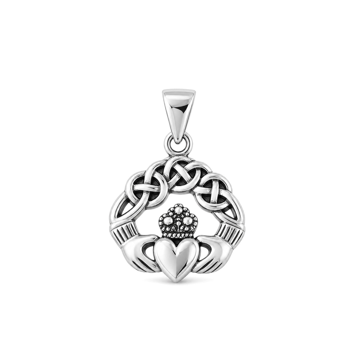 Silver Pendant - Claddagh