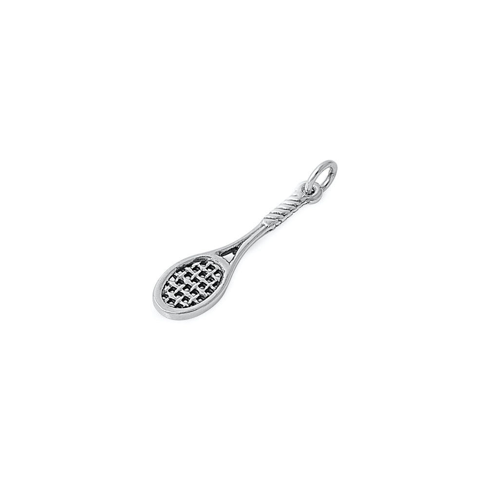 Silver Pendant - Tennis Racket