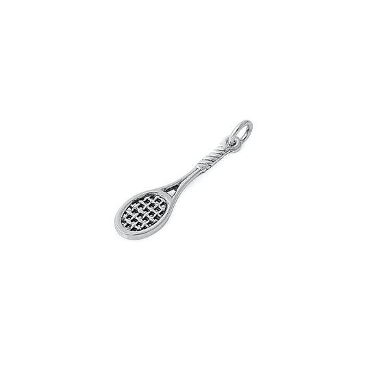 Silver Pendant - Tennis Racket