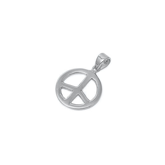 Silver Pendant - Peace Sign