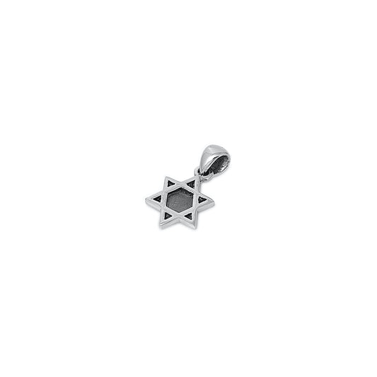 Silver Pendant - Jewish Star