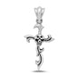 Silver Pendant - Skull Head Cross