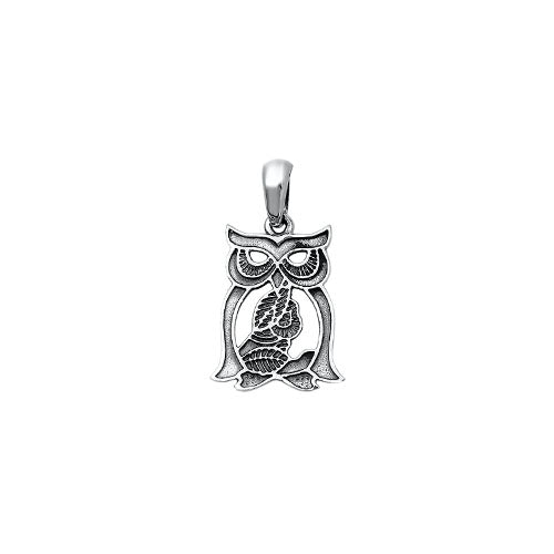 Silver Pendant - Owl
