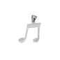 Silver Pendant - Music Note