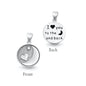 Silver Pendant - "I Love You To the Moon and Back"