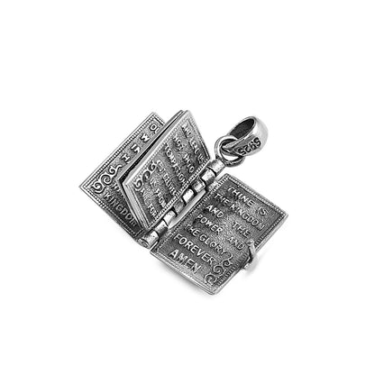 Silver Pendant - Bible w/ Pages