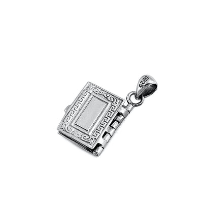 Silver Pendant - Bible w/ Pages
