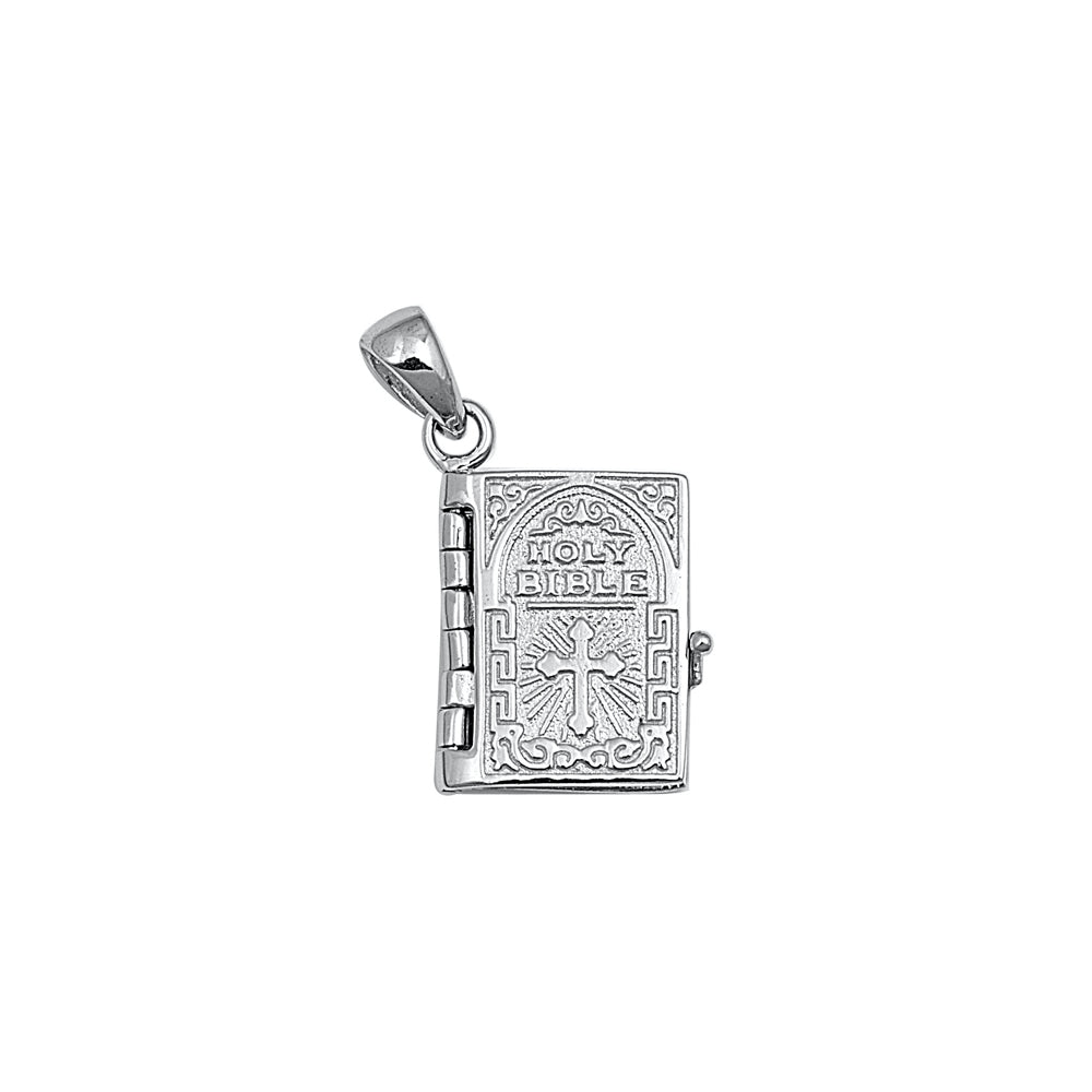 Silver Pendant - Bible w/ Pages