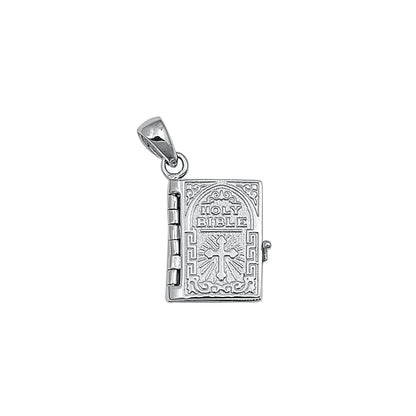 Silver Pendant - Bible w/ Pages