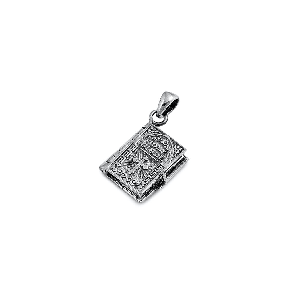 Silver Pendant - Bible w/ Pages