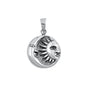 Silver Pendant - Moon and Sun
