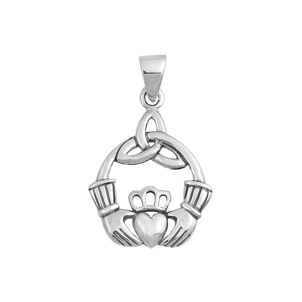 Silver Pendant - Celtic Claddaugh