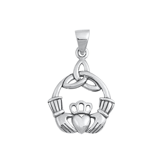 Silver Pendant - Celtic Claddaugh