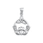 Silver Pendant - Celtic Claddaugh