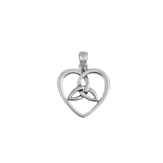 Silver Pendant - Celtic Heart