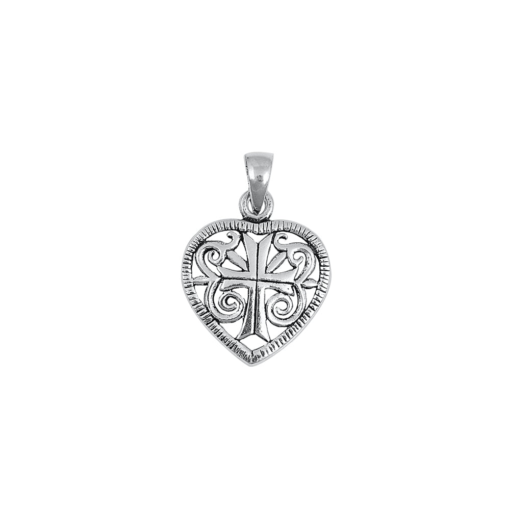 Silver Pendant - Medieval Heart