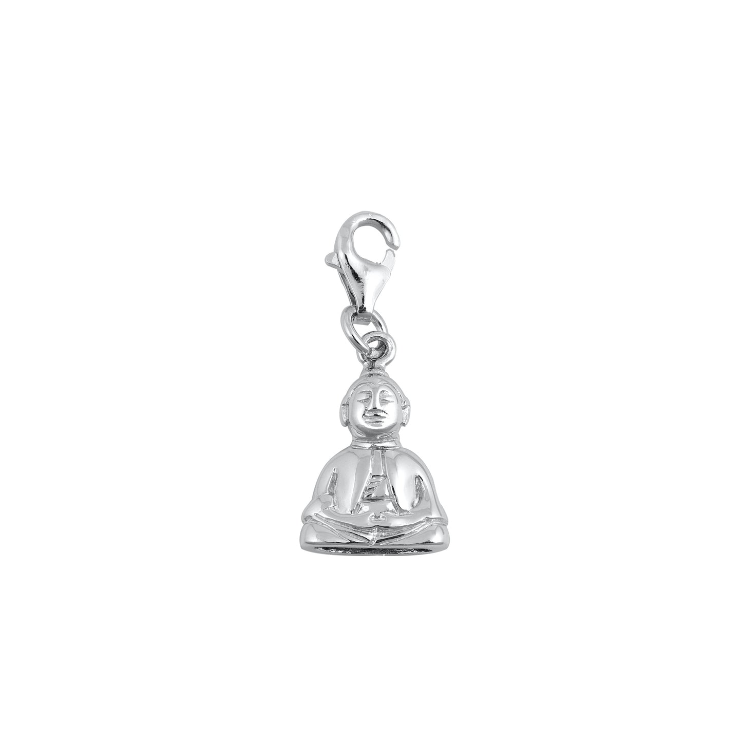 Silver Pendant W/ Stone - SItting Buddha