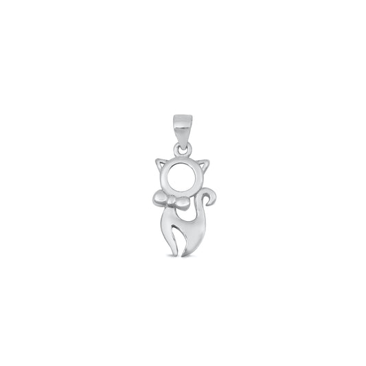 Silver Pendant -  Cat