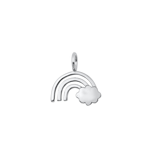Silver Pendant - Cloud and Rainbow