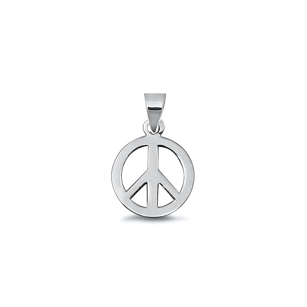 Silver Pendant - Peace Sign