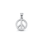 Silver Pendant - Peace Sign