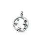 Silver Pendant - Moon & Stars