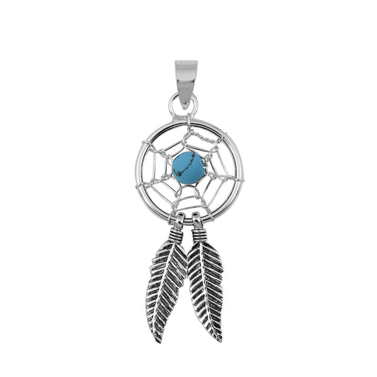 Silver Pendant - Dreamcatcher