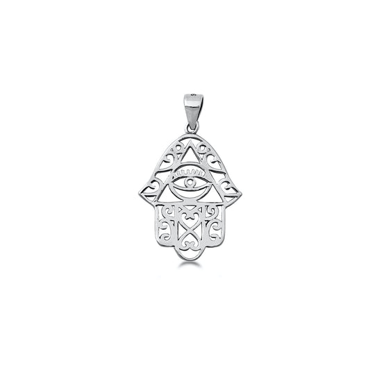 Silver Pendant - Hamsa