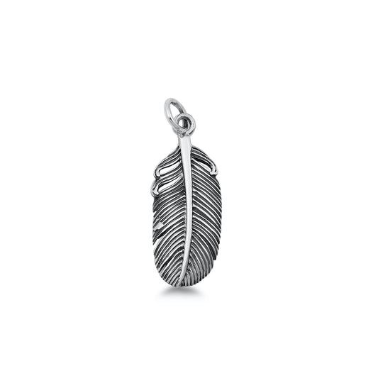 Silver Pendant - Feather