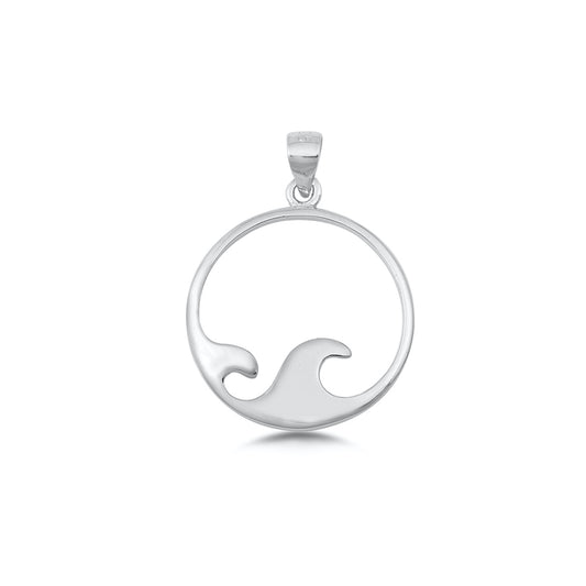 Silver Pendant - Waves